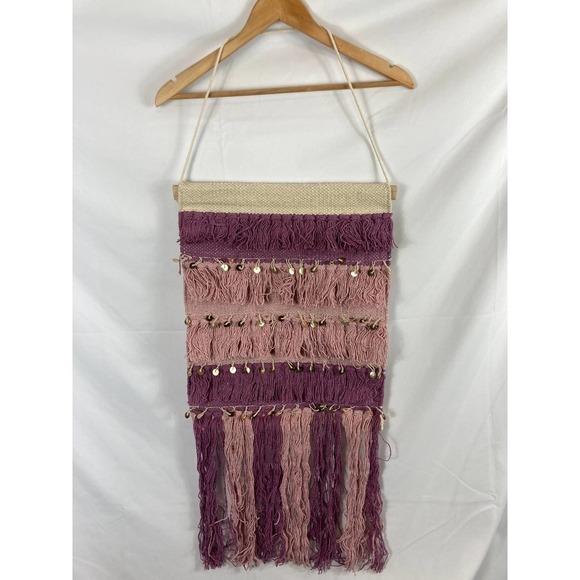 NWT Concepts in Time Fringe Macrame Wall Hanging - Picture 1 of 5